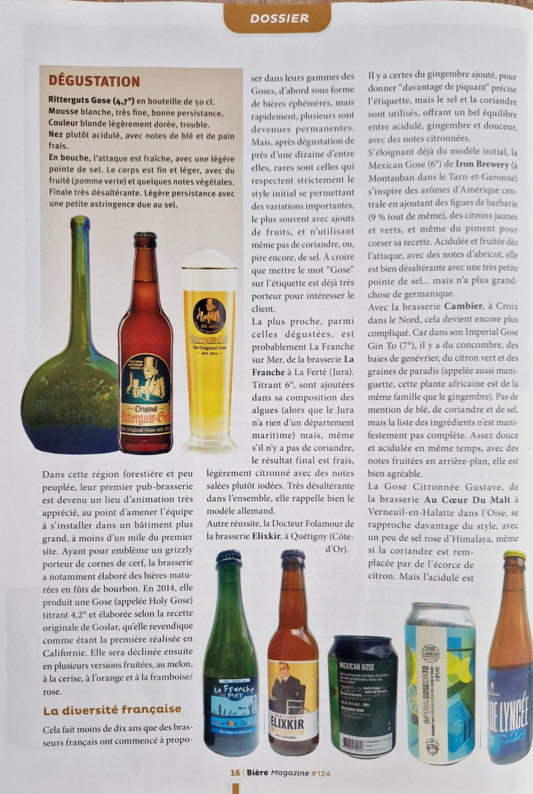 Porträt der Gose im französischen Bière Magazine